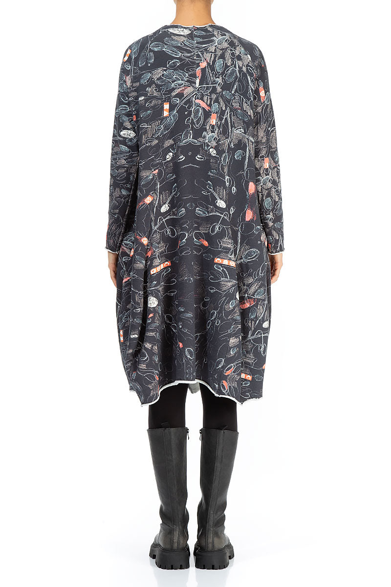 Loose Flared Nightfall Cotton Dress 2