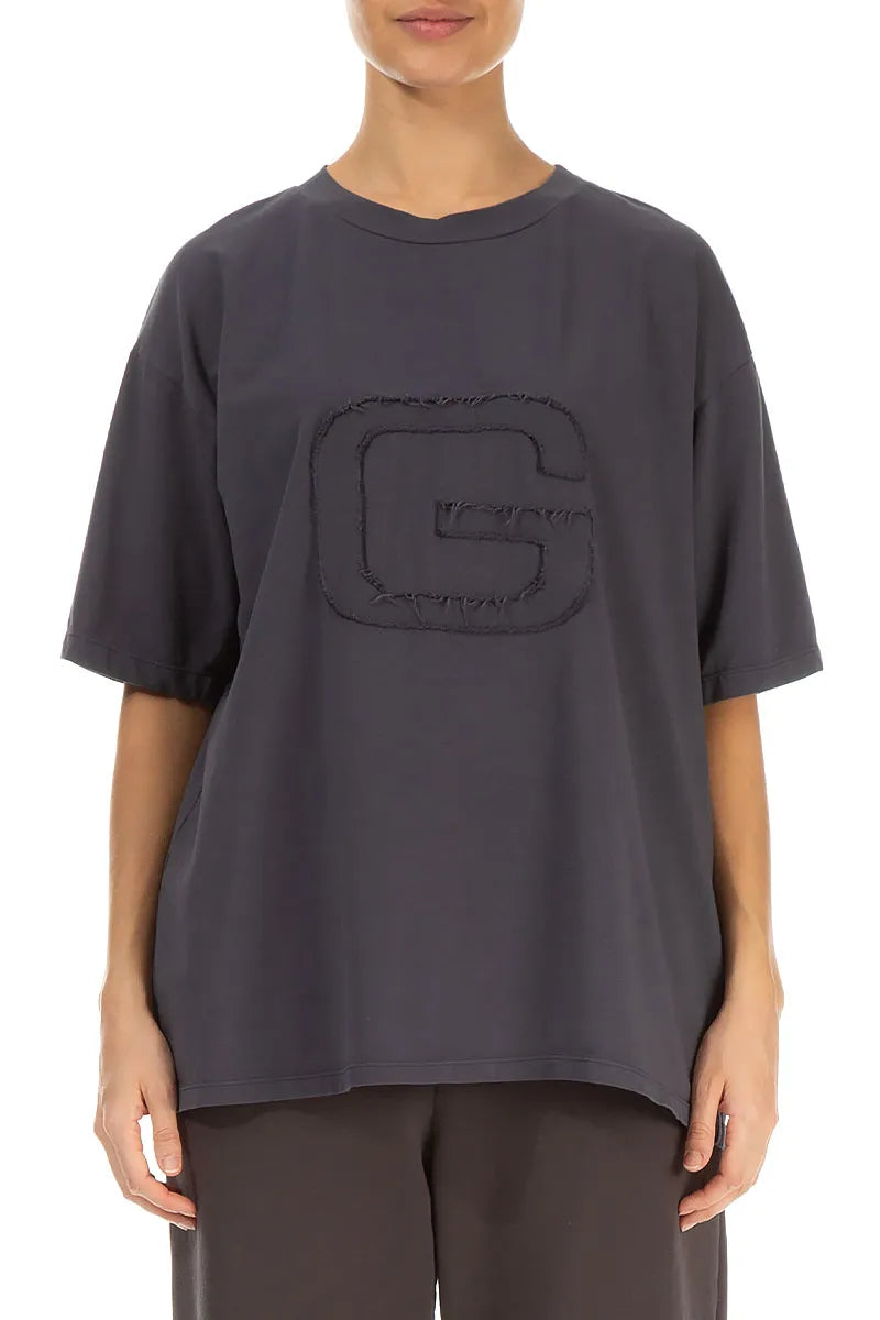 Chemisier ample en coton graphite