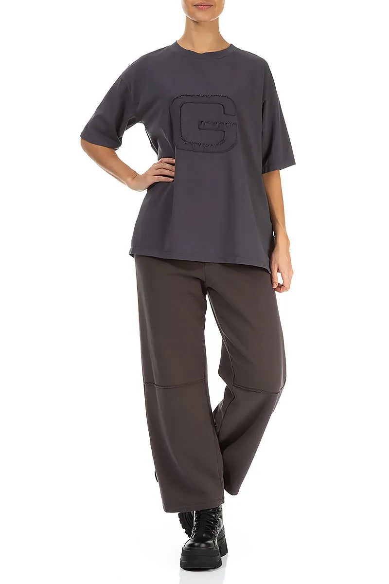 Chemisier ample en coton graphite