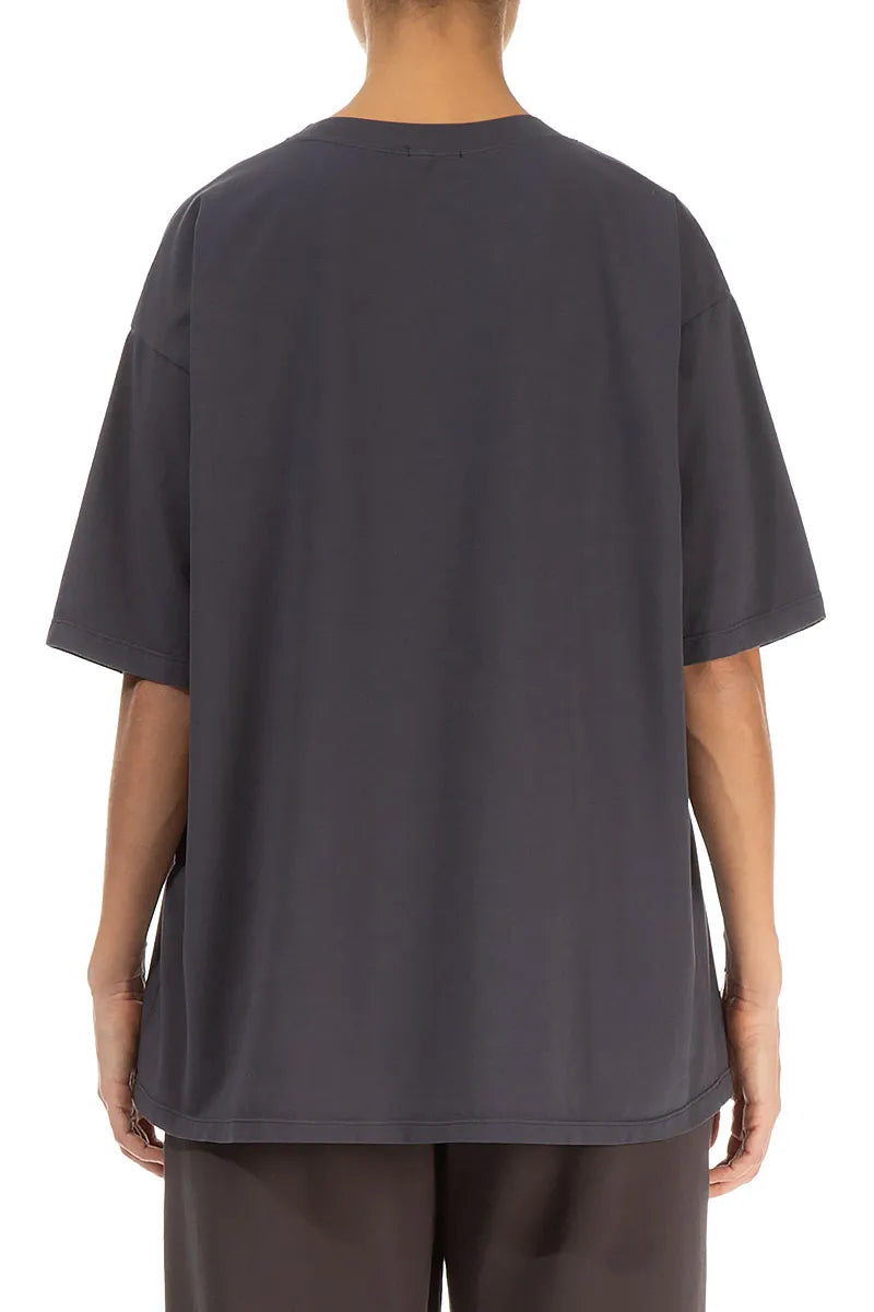Chemisier ample en coton graphite