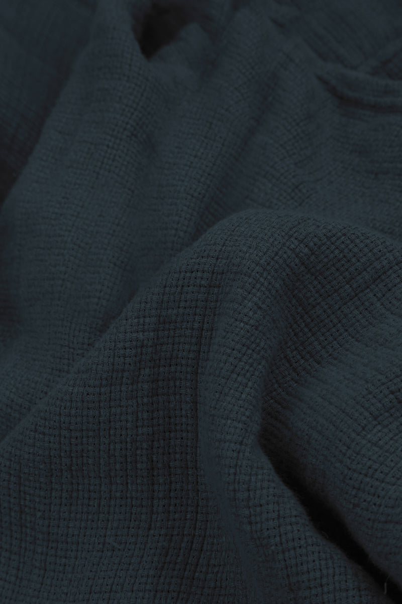 Loose Graphite Textured Linen Shirt 5