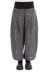 Loose Grey Check Linen Trousers 1