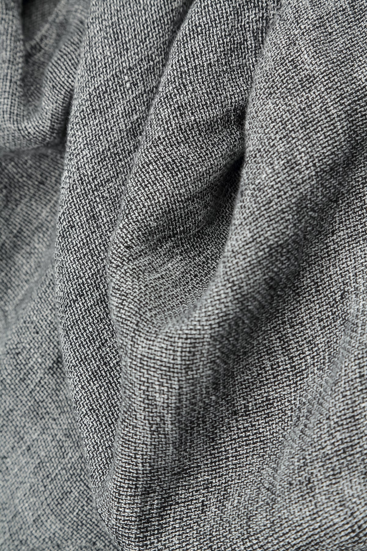 Lockere Bluse aus meliertem grauem Leinen
