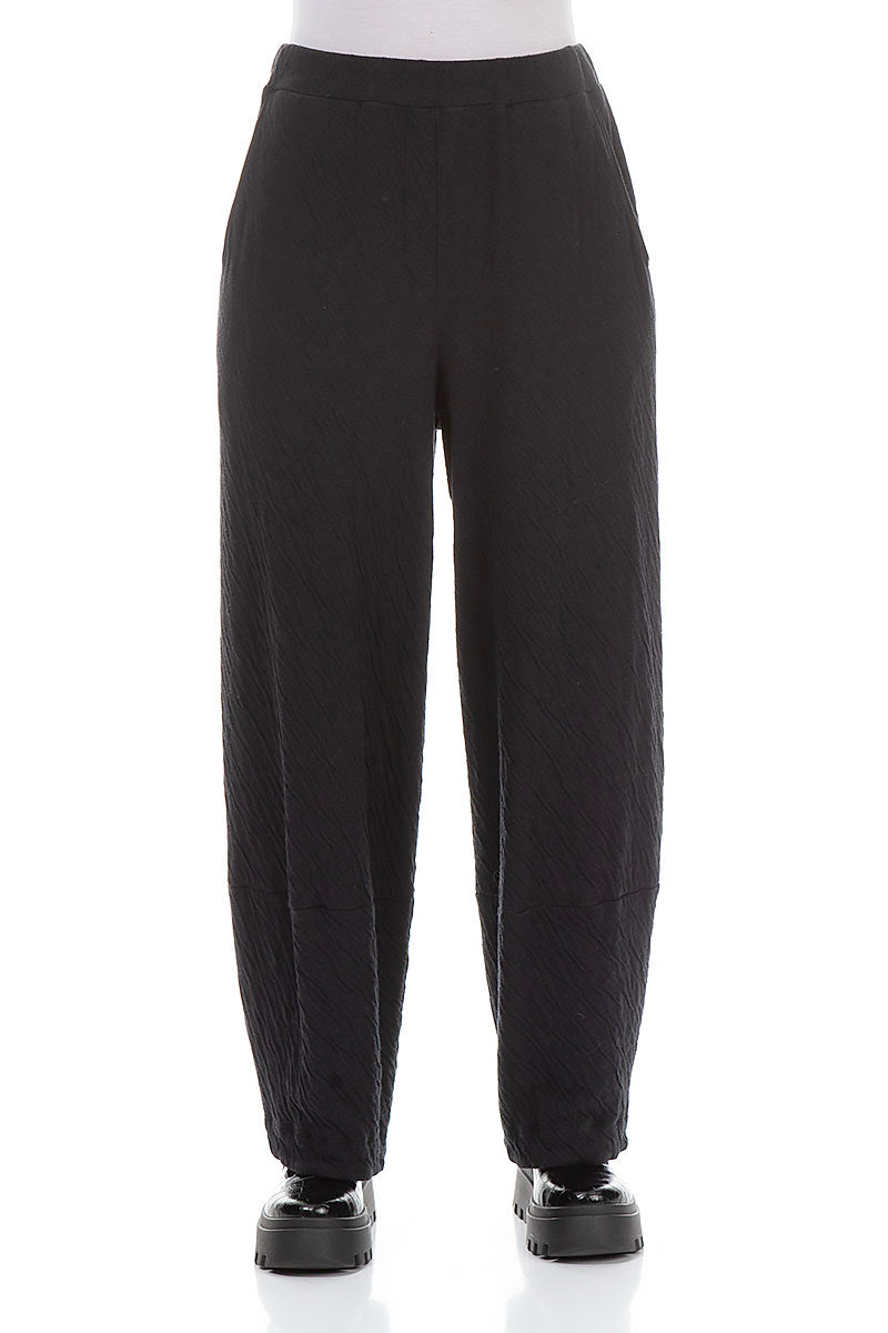 Loose Grey Wavy Cotton Trousers 1