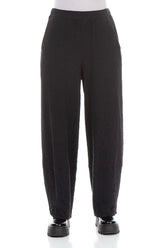 Loose Grey Wavy Cotton Trousers 1