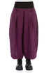 Loose Magenta Check Linen Trousers 1