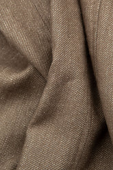 Loose Pepper Brown Wool Linen Trousers 5