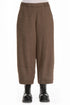 Loose Pepper Brown Wool Linen Trousers 1