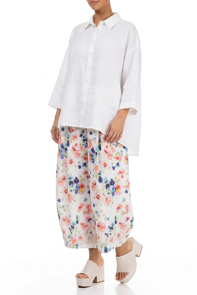 Loose Primrose Linen Trousers 4