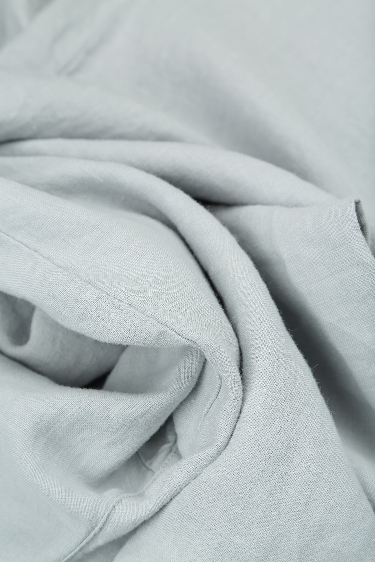 Chemise ample en lin gris argenté