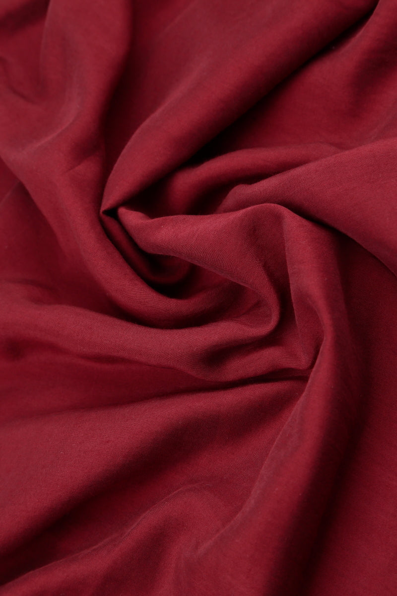 Loose Taper Burgundy Silk Bamboo Trousers 4