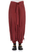 Loose Taper Burgundy Silk Bamboo Trousers 1