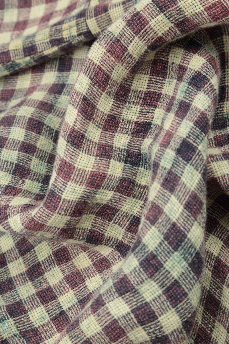 Loose Watercolour Check Linen Shirt 6