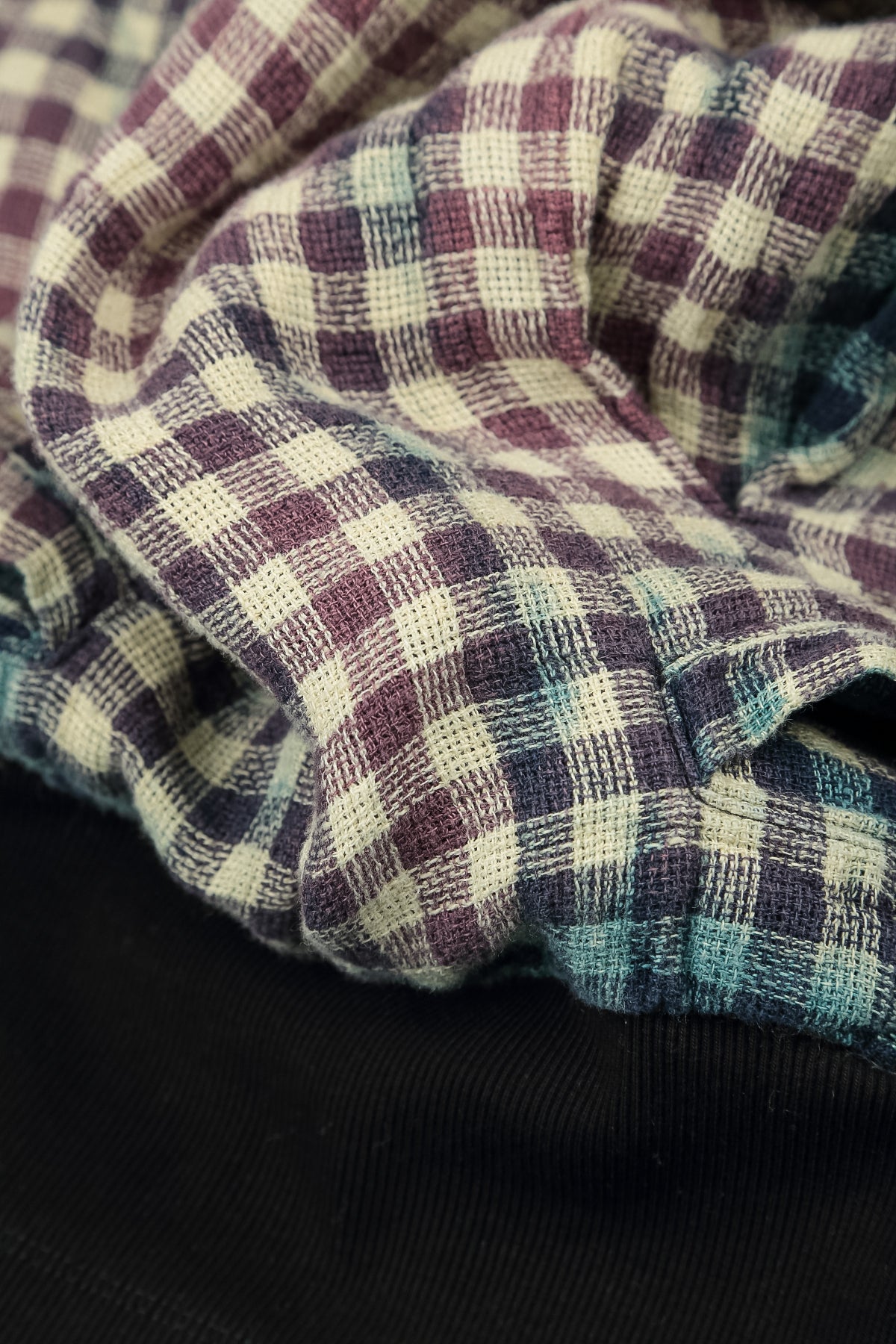 Loose Watercolour Check Linen Trousers 6