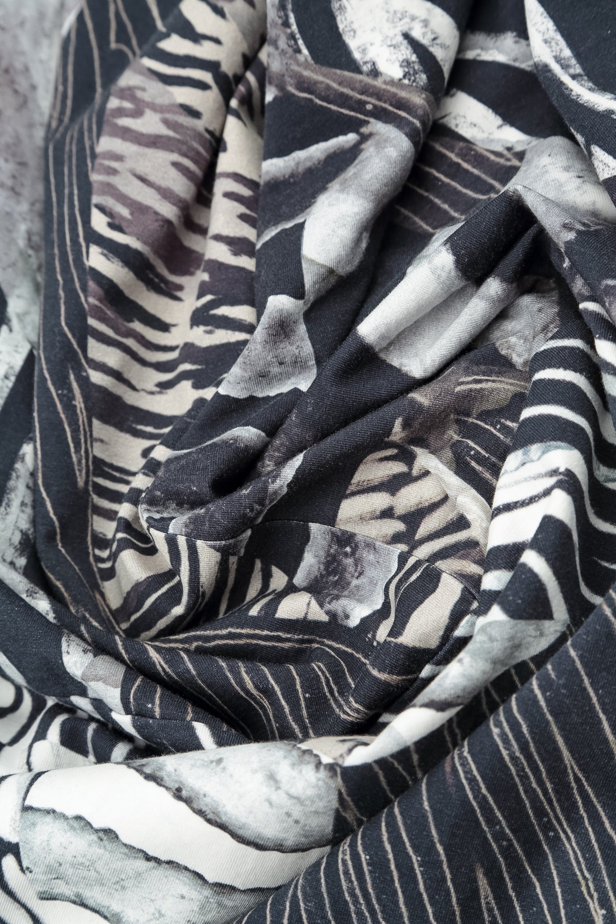 Loose Wild Ink French Terry Cotton Blouse 6