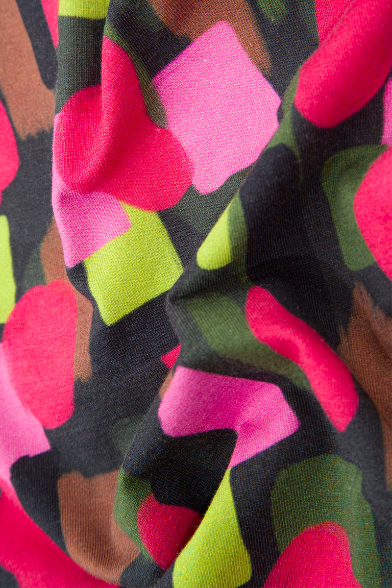 Loose Paint Mosaic Cotton Dress 6