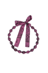 Magenta Alabaster Silk Cotton Bead Necklace 4