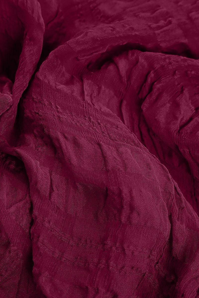 Magenta Textured Kaftan Silk Blouse 5