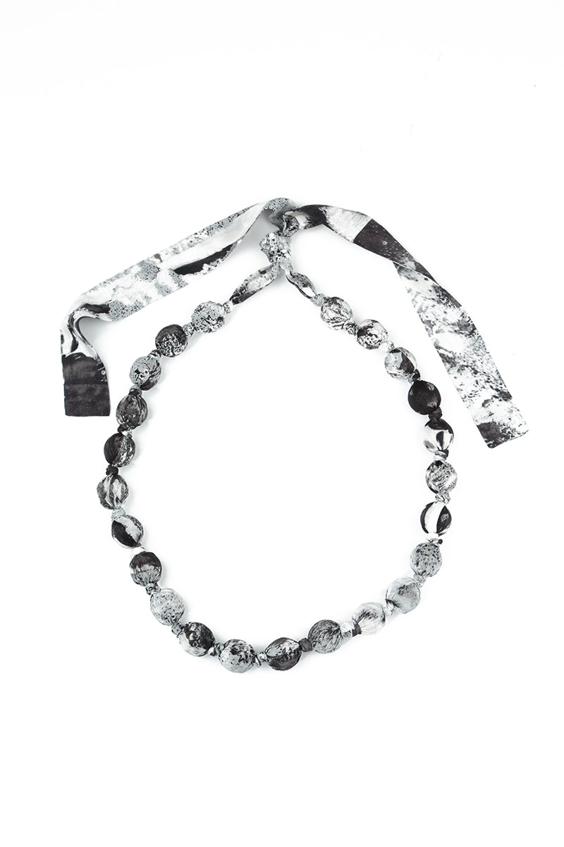 Alabaster Silk Cotton Bead Necklace 5