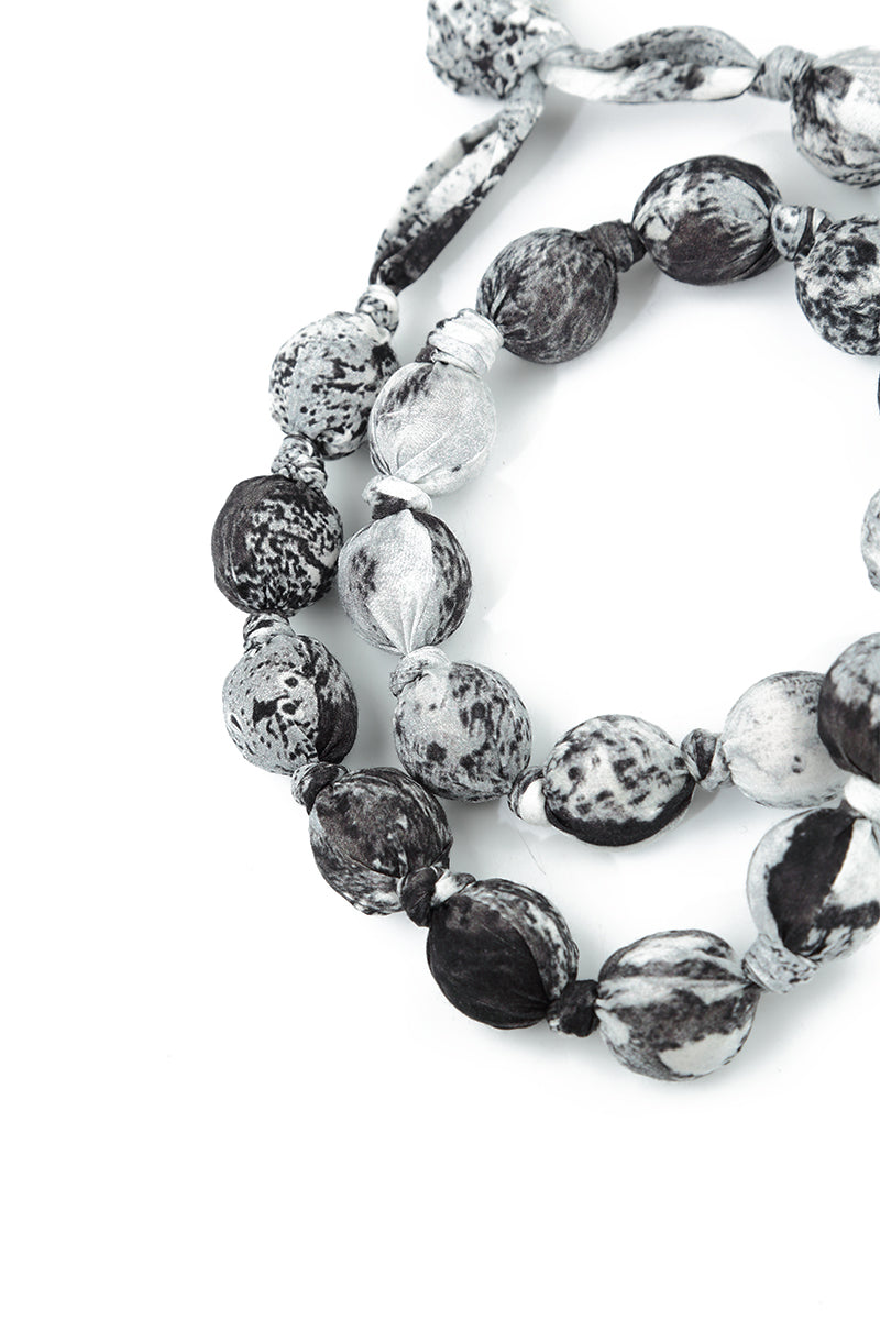 Alabaster Silk Cotton Bead Necklace 6