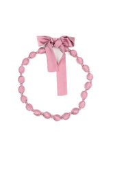 Mauve Taupe Silk Bead Necklace 6