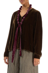 Merlot Alabaster Silk Cotton Bead Necklace 3