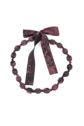Merlot Alabaster Silk Cotton Bead Necklace 4