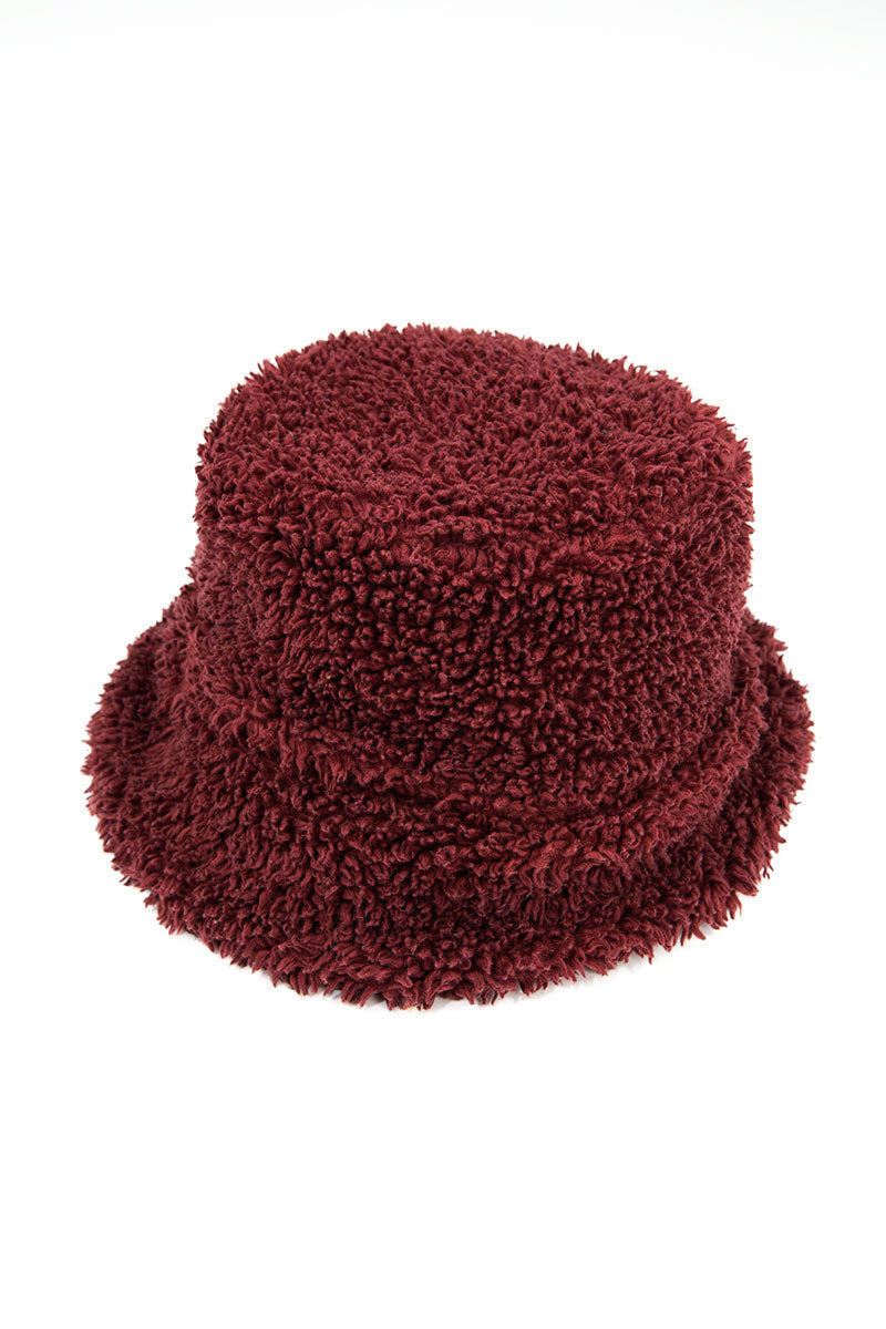Merlot Teddy Cotton Bucket Hat 3