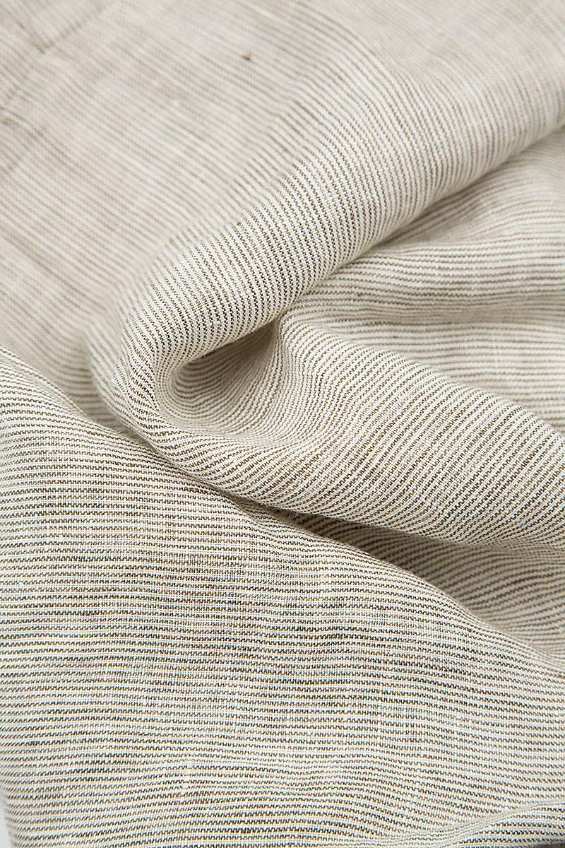 Midi Striped Sand Linen Dress 5