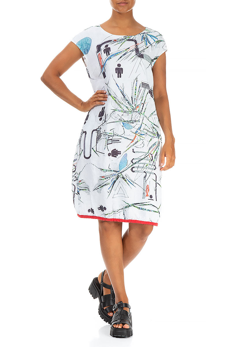 Midi Urban Jungle Linen Dress 4