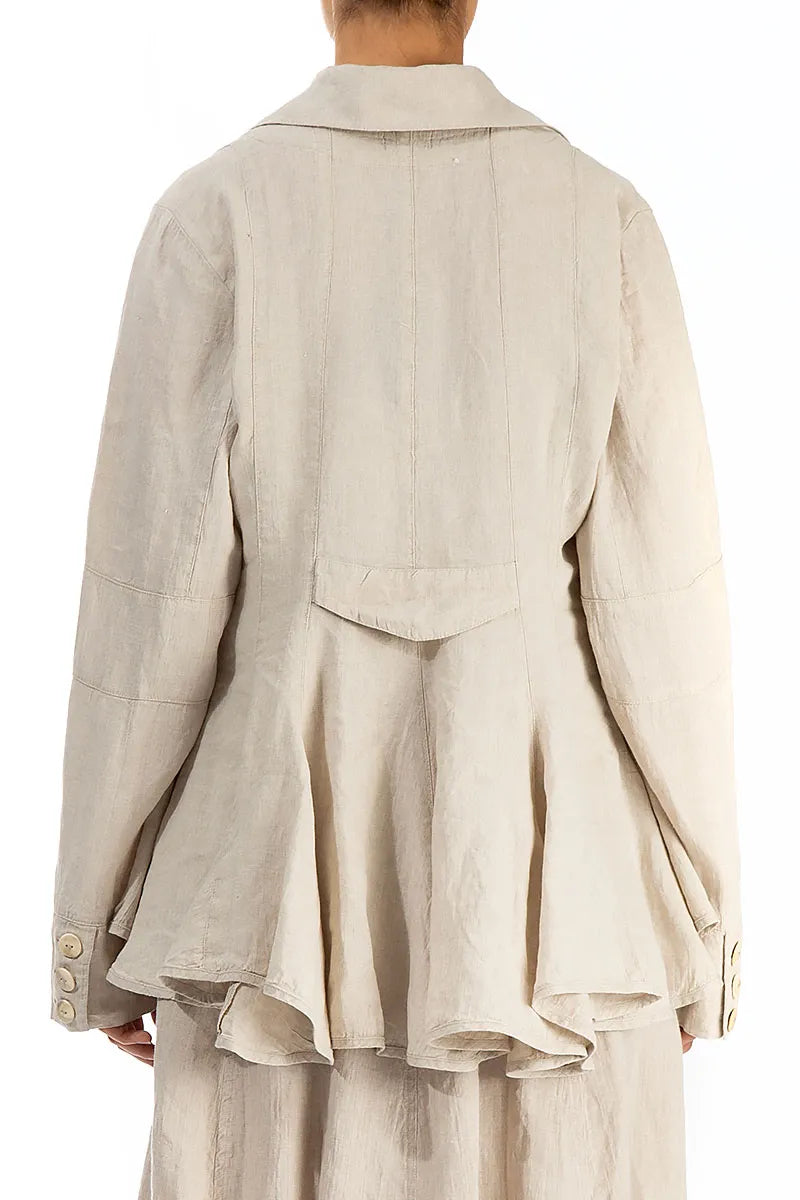 Veste trapèze en lin naturel