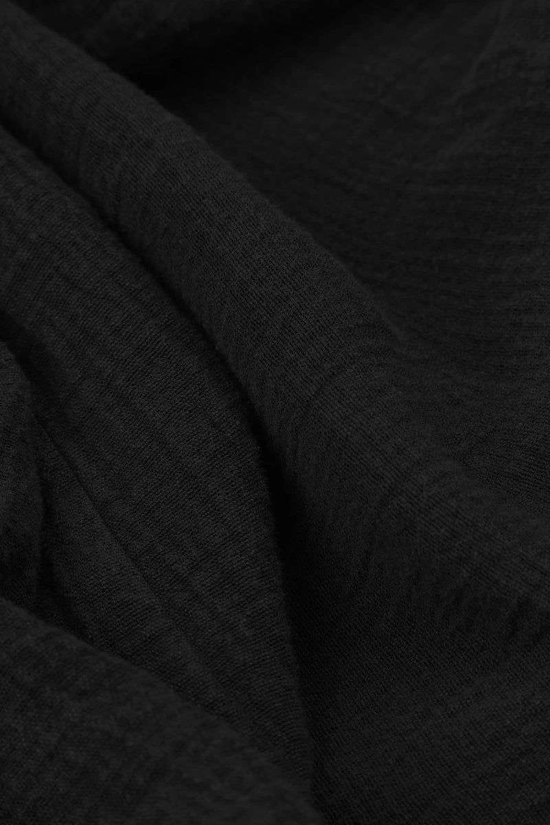 Open Black Heavier Linen Jacket 5