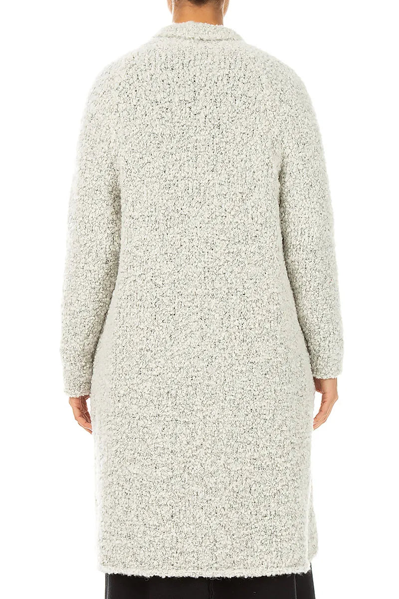 Open Mélange Pearl Alpaca Wool Coat Cardigan 2