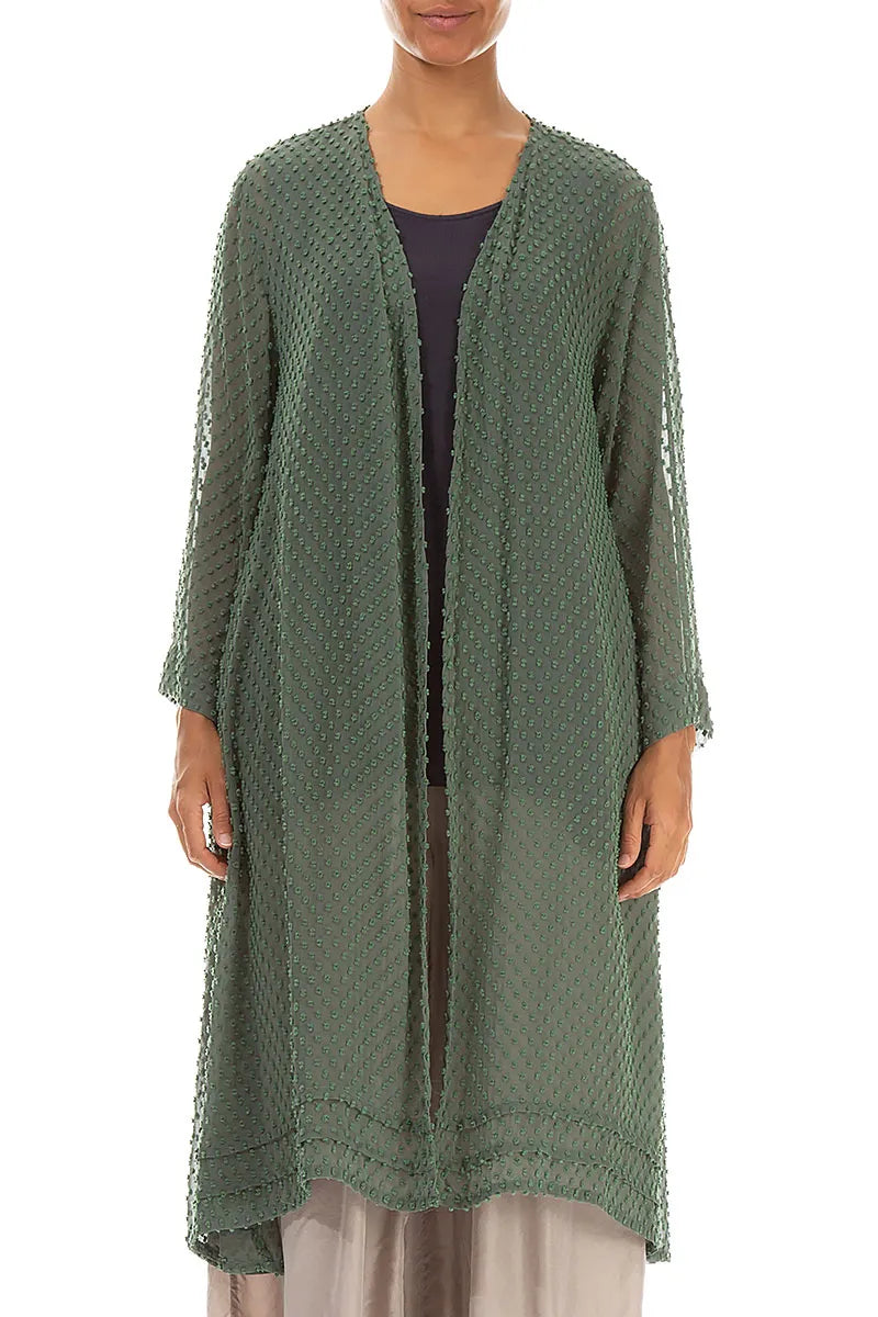 Open Type Sage Dotty Silk Jacket