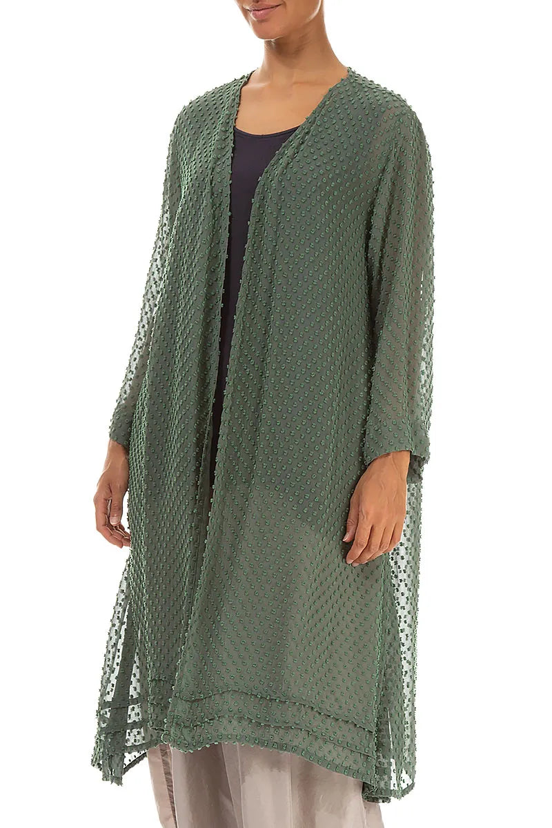 Open Type Sage Dotty Silk Jacket