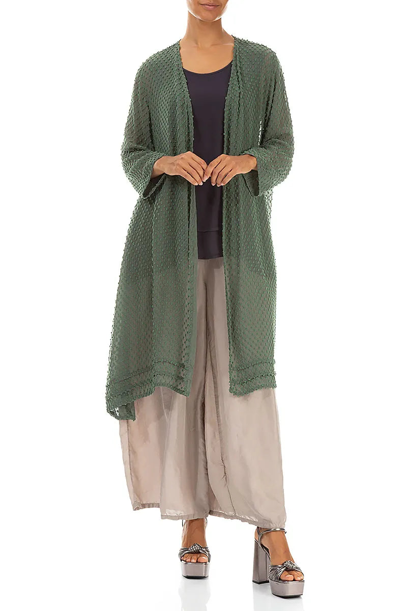 Open Type Sage Dotty Silk Jacket