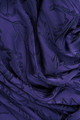 Royal Purple Devoré Feather Silk Shirt 5