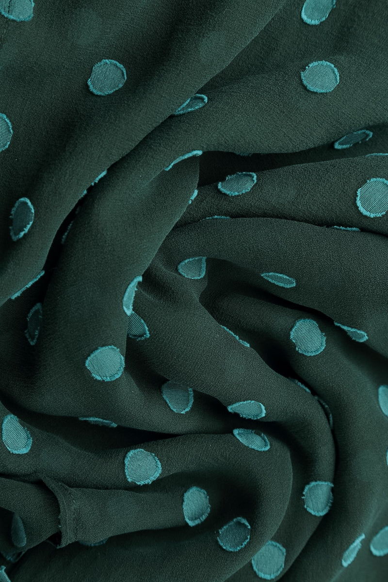 Peacock Dotty Silk Maxi Dress 6