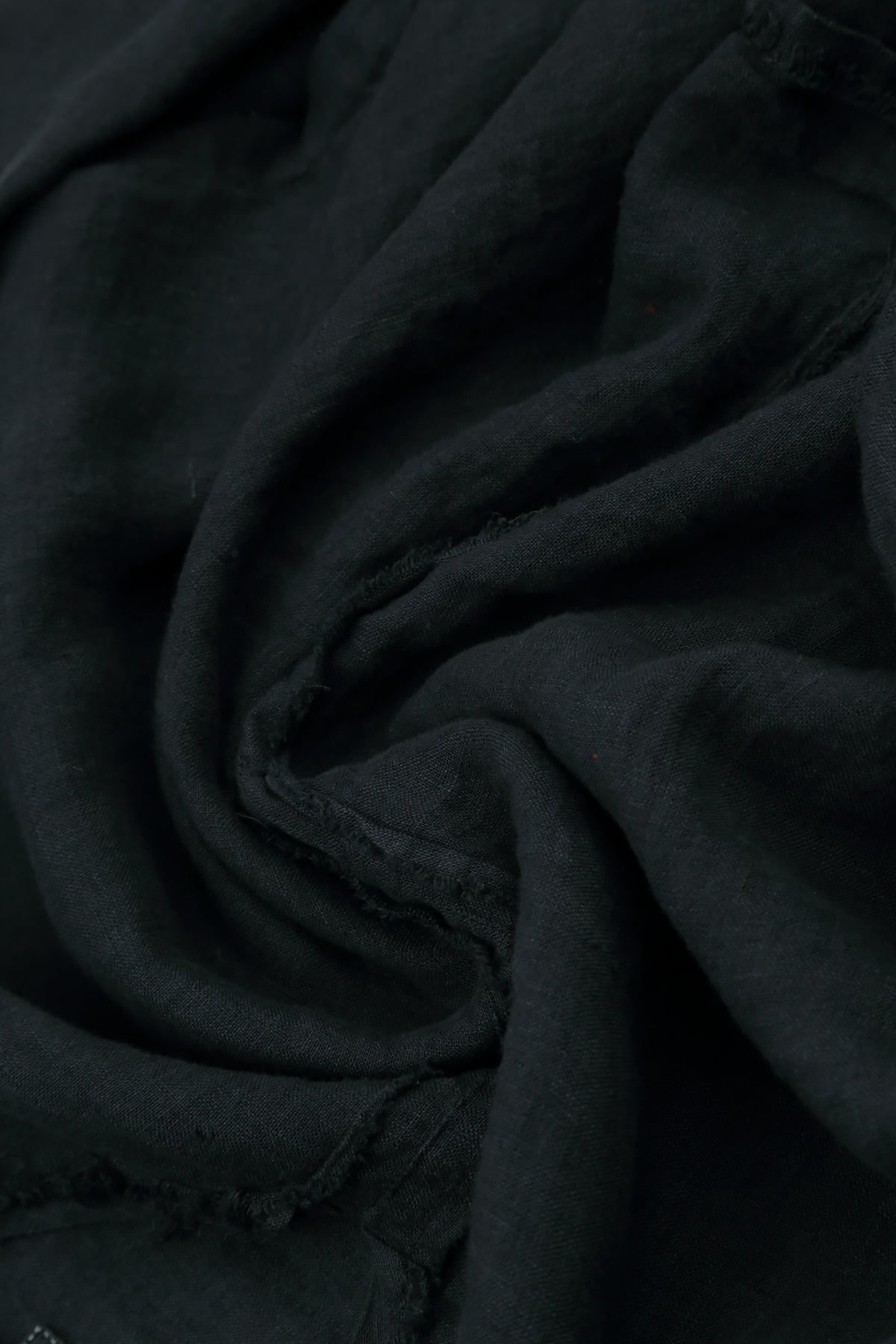 Pin-Tucked Black Linen Shirt 5