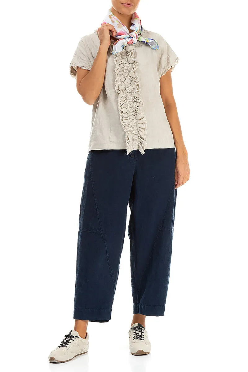 Foulard carré en lin Primrose