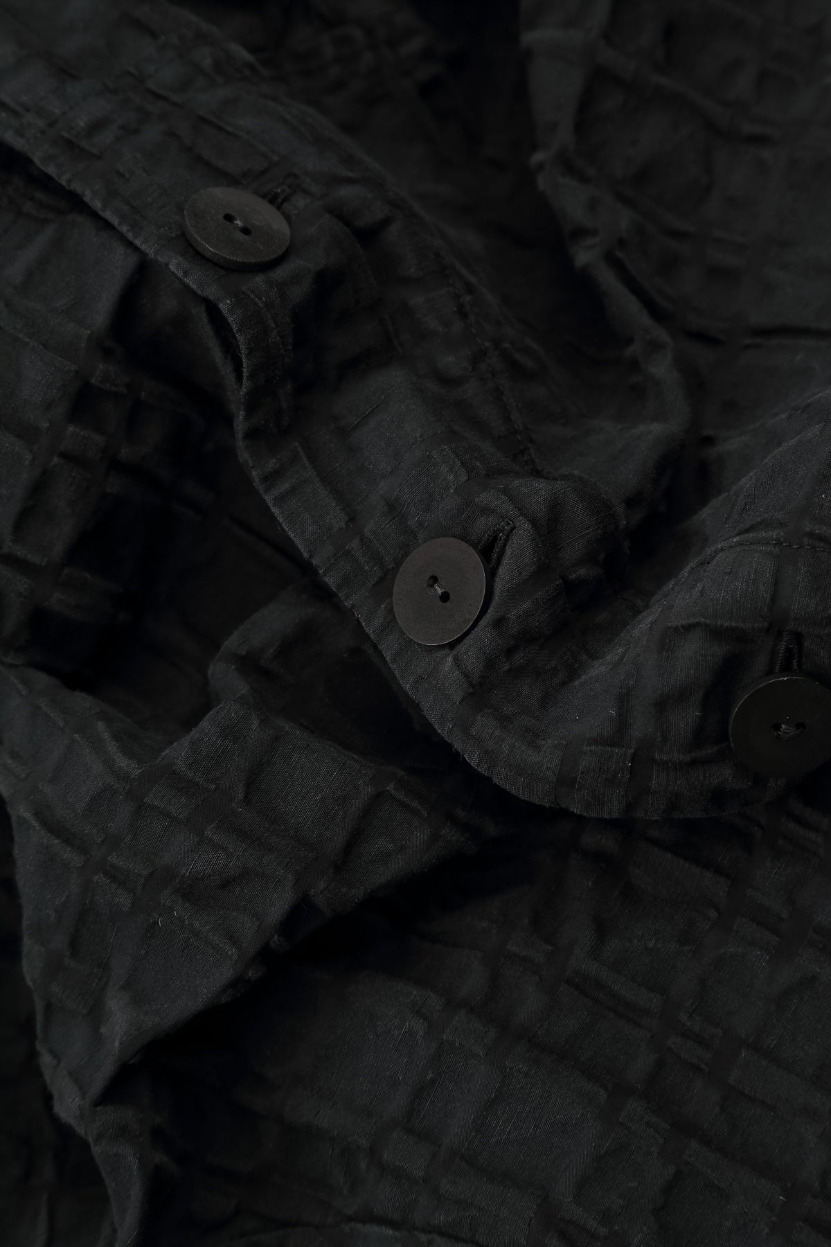 Veste décontractée à carreaux noirs en lin et coton