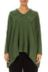 Relaxed Collar Dark Sage Wool Sweater 1