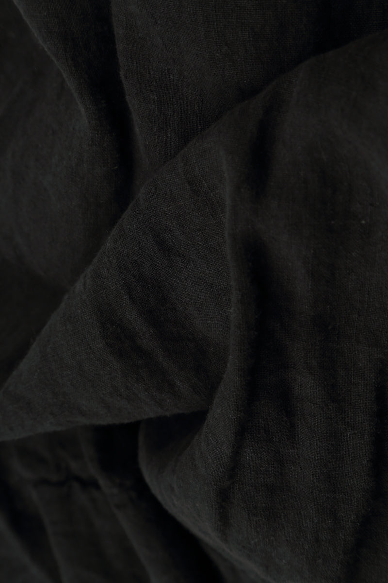 Relaxed Taper Black Linen Trousers 5