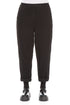Roll Up Black Mélange Linen Trousers 1