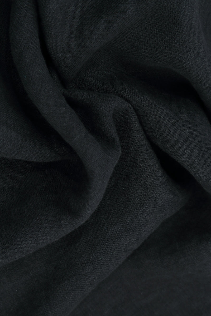 Roll Up Graphite Linen Trousers 4