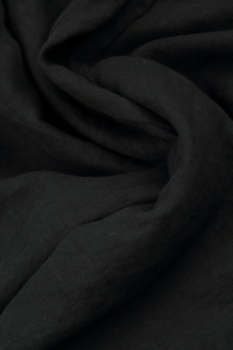 Romantic Black Linen Dress 5