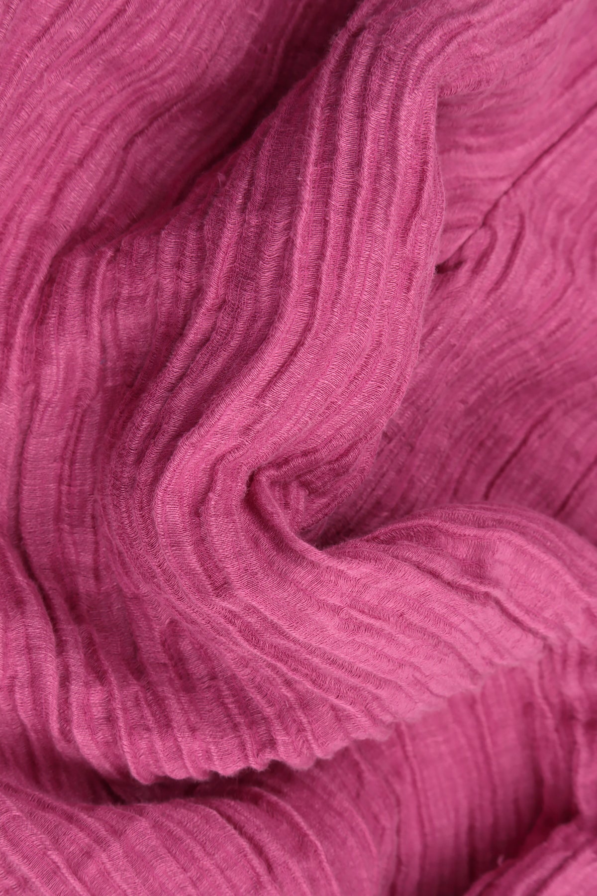 Romantic Crinkled Fuchsia Silk Dress 5