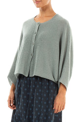 Rounded Pistachio Wool Cardigan 3