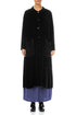 Ruched Pockets Black Silk Velvet Jacket - Coat 1