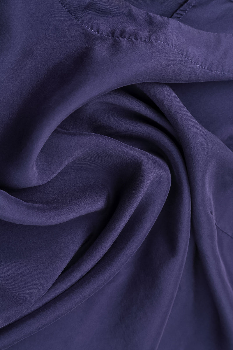 Loose Royal Purple Pure Silk Shirt 5